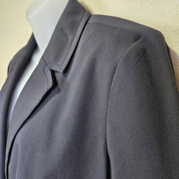 Lane Bryant Womens 16 Blazer Black Side Vent Classic Minimal Career Layer Preppy - Picture 3 of 16